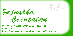 hajnalka csintalan business card